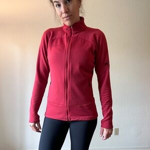 Mammut Women's Vibrant Red Full Zip Fleece Jacket